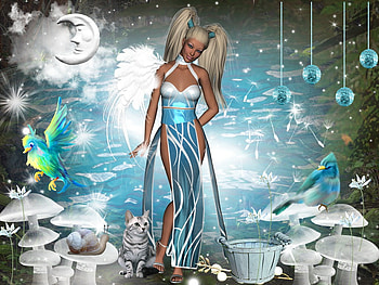 Queen Ice, winter, fairy, snow, ice HD wallpaper