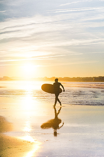 Sports, Sunset, Sea, Sun, Serfing, Beach, Board HD phone wallpaper