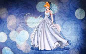Cinderella, Beautiful, Dress, In, A, Blue HD wallpaper