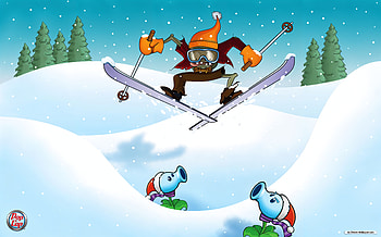 Plants vs. Zombies: Snow Ski Showdown —, Video Game, Skiing HD wallpaper