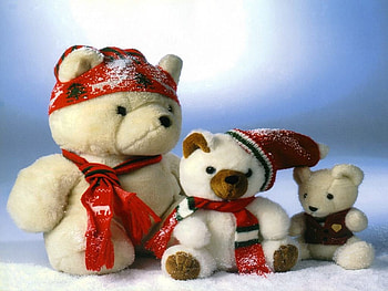 My Christmas gift , sweet, toy, holiday, bear, teddy HD wallpaper