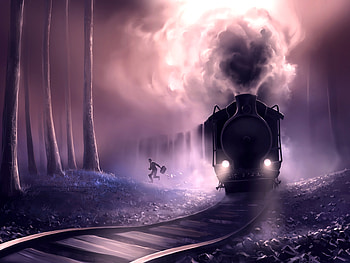 Art, Human, Person, Railway, Train, Sprout, Hurry, Escape HD wallpaper