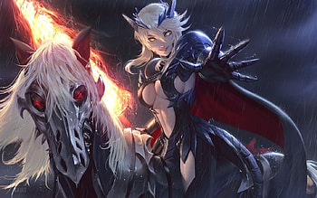 Consort Yu, horse, girl, hand, anime, azur lane, fantasy, raikoart, luminos, manga HD wallpaper