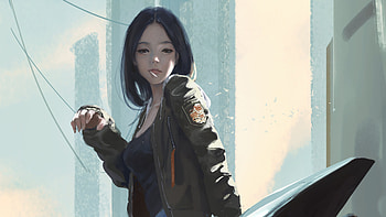 Urban Girl Smoking Cigarette, anime-girl, anime, artist, artwork, digital-art, smoking, deviantart HD wallpaper