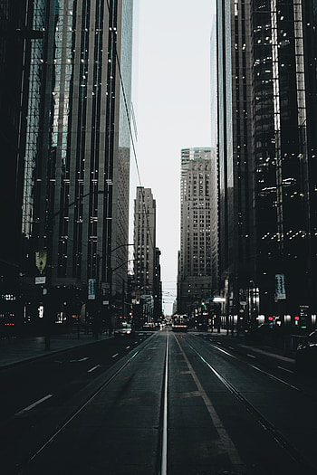 Cities, City, Building, Road, Street, Rails HD phone wallpaper