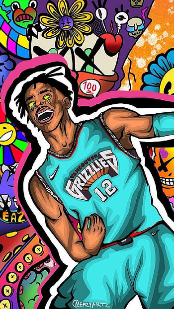 Ja Morant psychodelic, JaMorant, Basquete, Basketball, NBA HD phone wallpaper