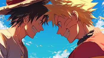 Epic Anime Crossover : Luffy vs. Naruto, Anime, crossover, One Piece, Naruto, Monkey D. Luffy HD wallpaper
