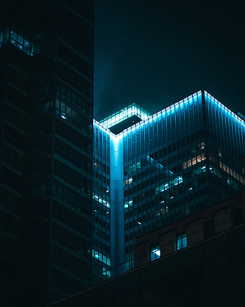Night, Building, Dark, Backlight, Illumination, Roof HD phone wallpaper