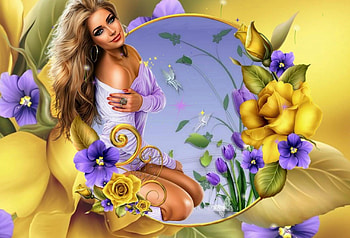 GOLDEN ROSE, FLOWERS, YELLOW, GOLDEN, ROSES, PANSIES, FEMALE, PURPLE HD wallpaper
