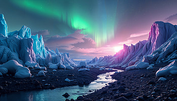 Iceland: Stunning Ultra of Nature's Beauty, Iceland, aurora borealis, landscape, river HD wallpaper