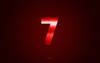 Windows 7 logo, red shiny logo, Windows 7 metal emblem, red carbon fiber texture, Windows 7, brands, creative art, Windows 7 emblem, Windows logo HD wallpaper