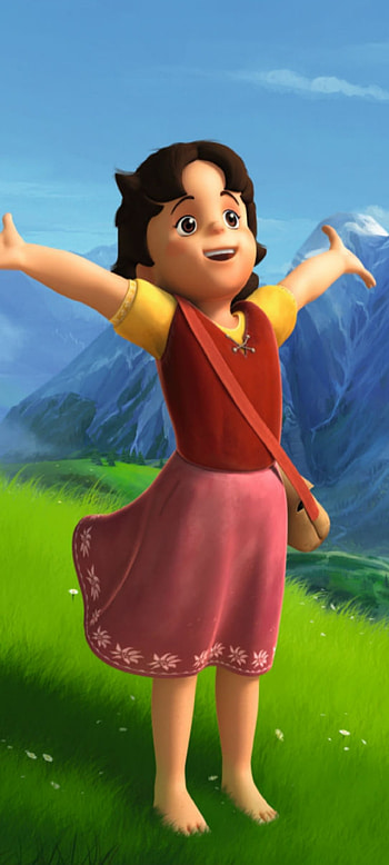 heidi, people_in_nature, sky, animada, animados, dibujos, serie HD phone wallpaper