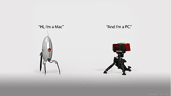 Mac and PC turrets HD wallpaper