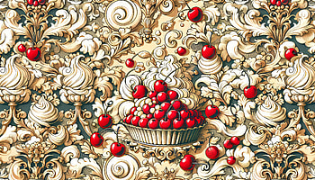 Exquisite Cherry Pie Pattern, Cherry Pie, cherry, dessert HD wallpaper