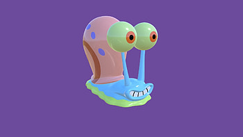 Gary the Snail, 3D model, Royalty-, Welbot HD wallpaper
