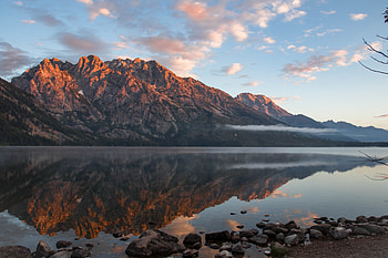 Rock Cliff Jenny Lake United States, mountains, lake, rocks, nature HD wallpaper