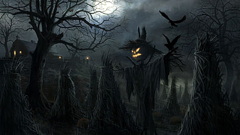 Halloween scarecrow HD wallpaper
