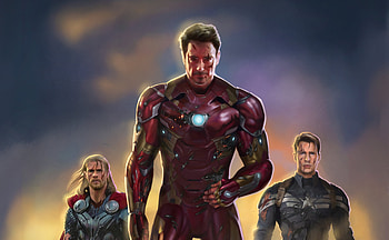 Iron Man Captain America Thor Fan Art, iron-man, captain-america, thor, artwork, artist, deviantart, thanos HD wallpaper