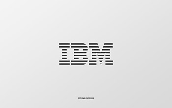 IBM logo, white background, stylish art, brands, emblem, IBM, white paper texture, IBM emblem HD wallpaper