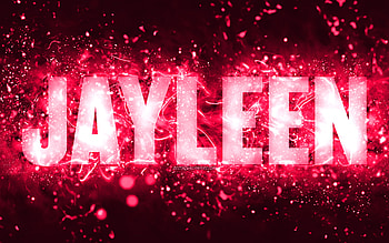 Happy Birtay Jayleen, , pink neon lights, Jayleen name, creative, Jayleen Happy Birtay, Jayleen Birtay, popular american female names, with Jayleen name, Jayleen HD wallpaper