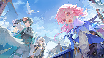 Honkai: Star Rail - March 7th & Dan Heng, Dan Heng, March 7th (Honkai: Star Rail), video game, Honkai: Star Rail HD wallpaper
