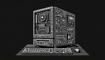 Intricate Gaming PC Sketch - for, gaming pc, computer, technology, Digital Art, keyboard HD wallpaper