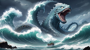Sea Monster, sea monster, beast, ocean, monster, sea HD wallpaper