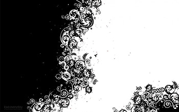 DEATHSWIRLS, swirls, unique, art, black and white HD wallpaper