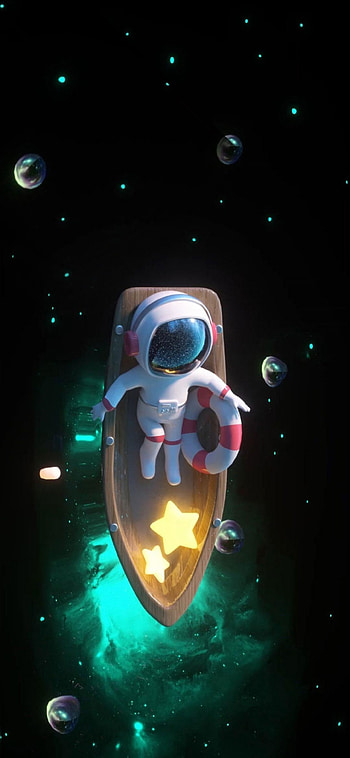 Space, Stars, Astronauta, Galactic, Agua, Boy, Espejo HD phone wallpaper