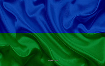 Flag of Soledad, , silk texture, Soledad, Colombian city, Soledad flag, Colombia HD wallpaper