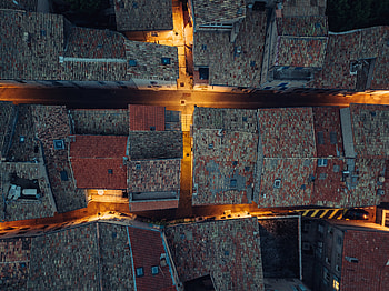 Rooftops Buildings Aerial View Hut Design , aerial, graphy, buildings HD wallpaper