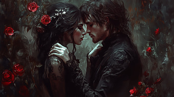Dark Romance : Embrace the Mystery, Romantic, dark romance, gothic, couple, rose HD wallpaper