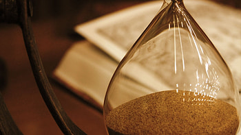 Preview hourglass, glass, book HD wallpaper
