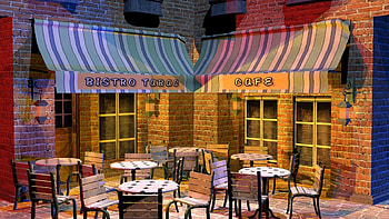 French cafe allure, Parisian charm, Sidewalk seating, Authentic atmosphere HD wallpaper