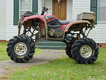 grizzly, yamaha, lift kit, red HD wallpaper
