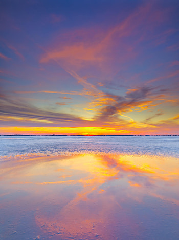 Nature, Sunset, Sky, Sea, Horizon HD phone wallpaper