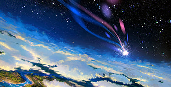Movie - Howl's Moving Castle Sky Stars Cloud Landscape Shooting Star HD wallpaper