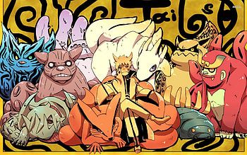 tailed beasts, naruto, beasts, tailed, ugly HD wallpaper
