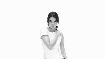 Kendall Jenner, monochrome, supermodel, 2018 HD wallpaper