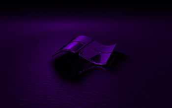 purple 3d Windows logo, black background, 3d waves purple background, Windows logo, Windows emblem, 3d art, Windows HD wallpaper