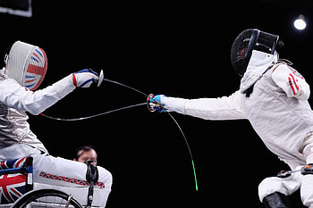 Wheelchair fencing, Paris 2024, Fencing HD wallpaper