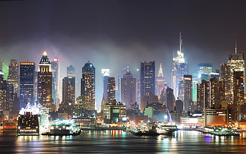 Landscape, Cities, Night HD wallpaper