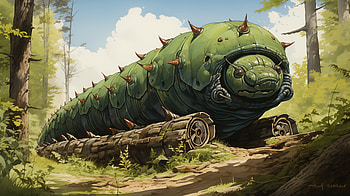Giant Caterpillar Fantasy Art, caterpillar, Sci Fi, Animal HD wallpaper