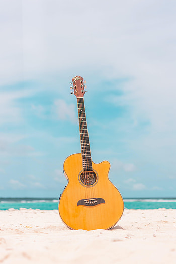 Music, Beach, Summer, Guitar, Acoustic Guitar, Tool HD phone wallpaper