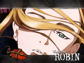 witch hunter robin, robin, blonde hair, blue eyes HD wallpaper