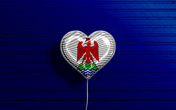 I Love Nice, , realistic balloons, blue wooden background, Day of Nice, french provinces, flag of Nice, France, balloon with flag, Provinces of France, Nice flag, Nice HD wallpaper