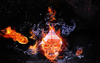 Soul Of Burning Skeleton, fascinating, cool, warm, lovely, beauty, nice HD wallpaper