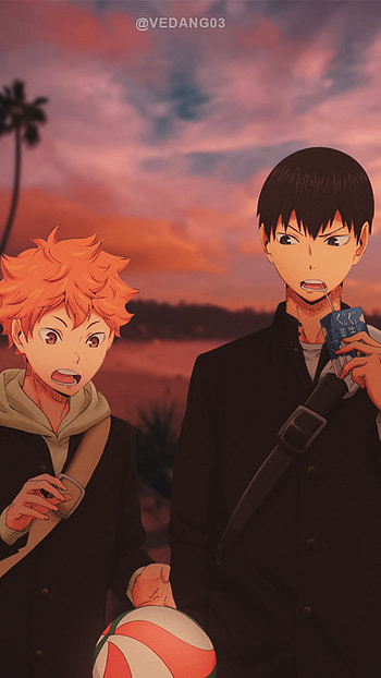 Hinata and Kageyama, animeedits, hinataxkageyama, kageyamatobio, haikyuedit, haikyu, hinatashoyoedits, anime, hinatashoyo HD phone wallpaper