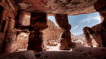 Petra Jordan, Ancient rock city, World wonder HD wallpaper