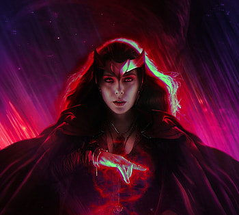 Wanda Maximoff, Wandavision, movie, art HD wallpaper